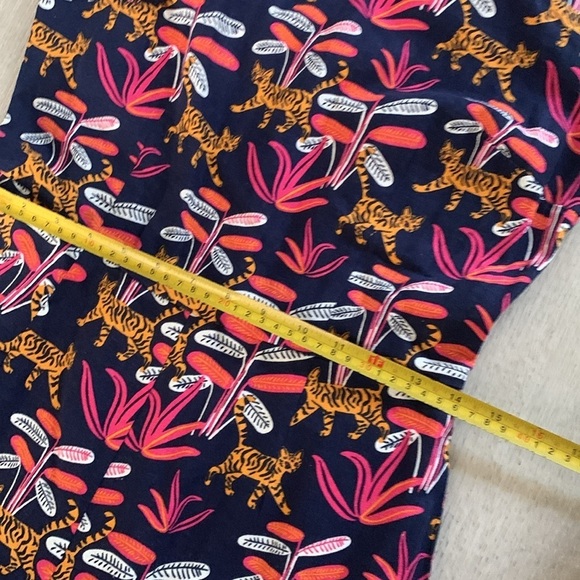 ModCloth Cat floral Print Jumpsuit size S‎ navy pockets linen navy summer party - Picture 14 of 14